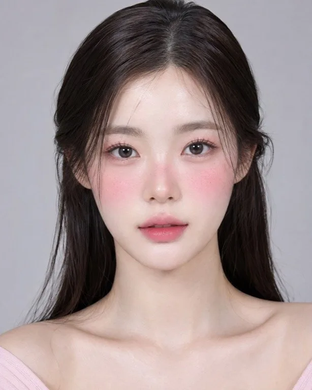 Strawberry K-beauty look